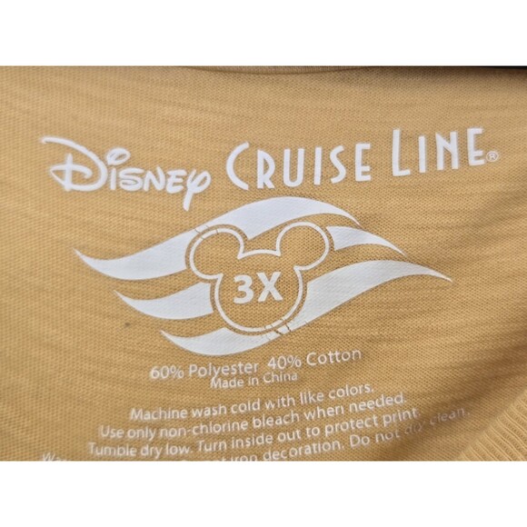 Disney T-shirt Womens Plus 3X Brown Minnie Mouse Cruise Line Travel Casual - Picture 4 of 5